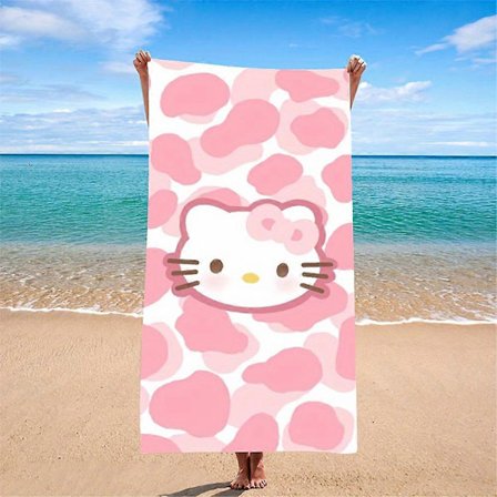 Kuromi Drømmende Strandhåndkle, Mystisk StilMikrofiber frotté badehåndklær for yoga, reise, svømming, fitness og camping