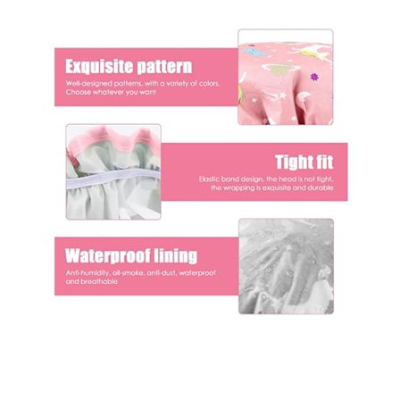 Duschmössor Dubbla Lager Badmössor Vattentäta Designade Satinfodrade Håller Håret Torrt, rosa fågel
