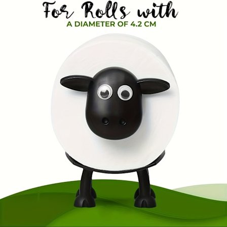 Søt Toalettpapirholder med Svart Sau - Humoristisk Stående Hylle for Baderomsvev (Svart Sau Design) | Leken WC-dekor | Morsdag/Helligdag ...