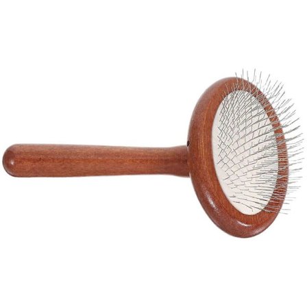 Hundekam til pleje med ergonomisk træhåndtag og filtringsfrit design