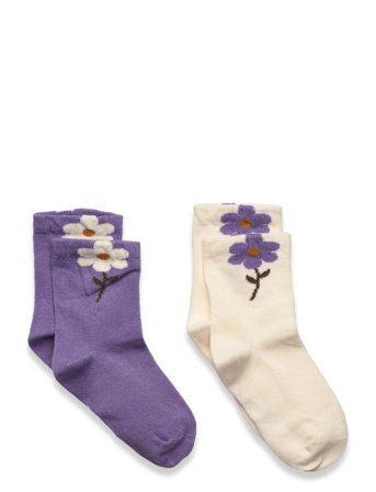 Minymo | Socks W. 3D Effect (2-Pack) | 15 8