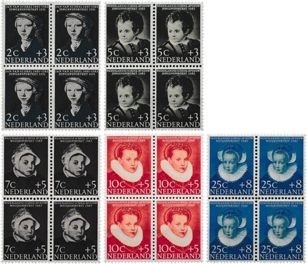 Holland 1956 - NVPH 683-687 - 4-blok - Postfrisk