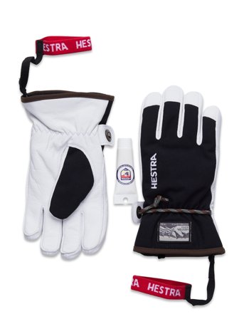 Hestra Wakayama Jr - 5 Finger Red - White - 6-7Y