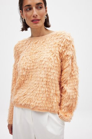 NA-KD Knitted Sweater - Trøjer - Orange - L (EU 42-44)