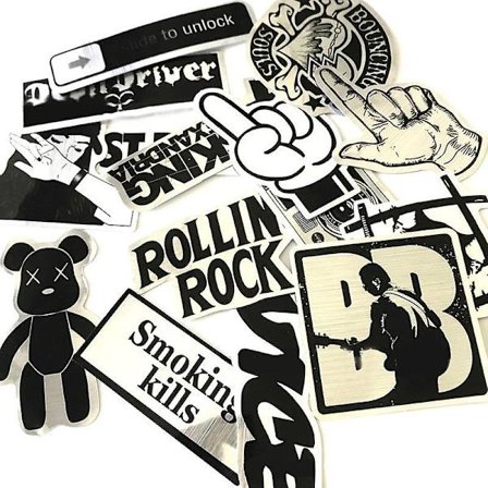 15x klistermärken, Metall #3