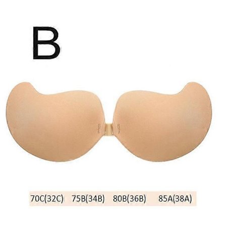 Naisten Rintojen Kohotus Näkymätön Itsekiinnittyvä Silikonigeeli Näkymätön Rintaliivit Push Up Rintaliivit Hengittävä beige B
