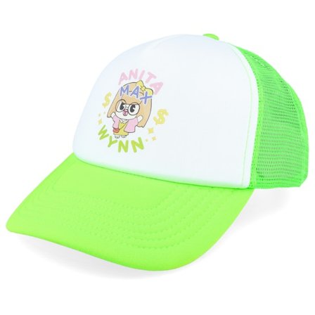 Iconic - Grøn Kasket - Anita Max Wynn Foam Fluorescen/White Trucker @ Hatstore