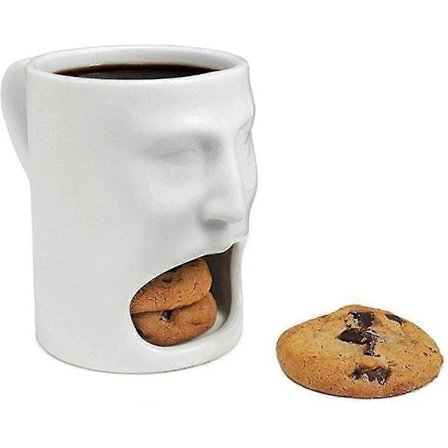 1 kpl Kahvikuppi Keksinpidikkeellä tai Teepussin Pidikkeellä Keraaminen Tee Maitokuppi Aamiaiskuppi - HE