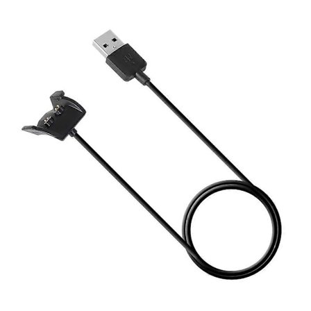 Bærbar USB-ladekabel Kompatibel med Vivosmart HR/HR+/Approach X40 Ur [DB] Sort