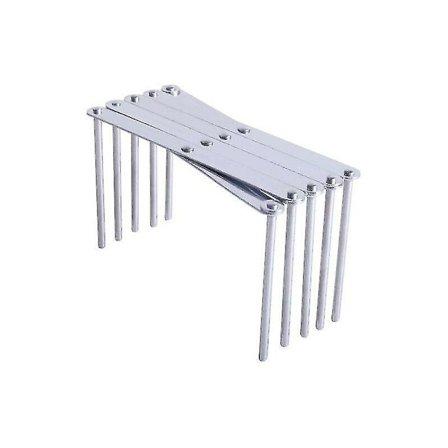 Ribbeholder, lokkholder i rustfritt stål, justerbar lengde, tåler oppvaskmaskin