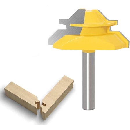 45 Graders Lås Miterskjær Fræser 8mm, aplus Trebearbeiding Fræser, Sporfræser, Tenneforbindelse Fræser -hg