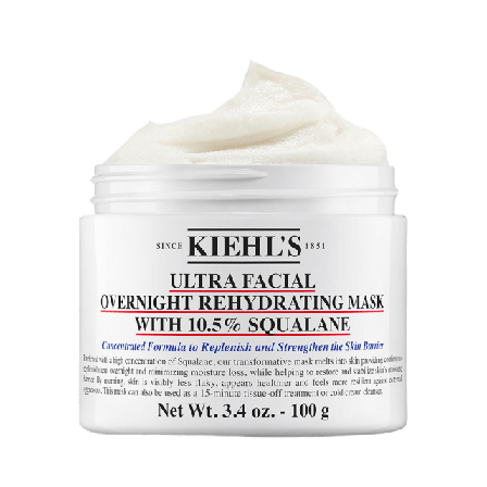 Kiehls Ultra Facial Overnight Rehydrating Mask with 10.5% Squalane Ansiktsmask & peeling Unisex 100 ML