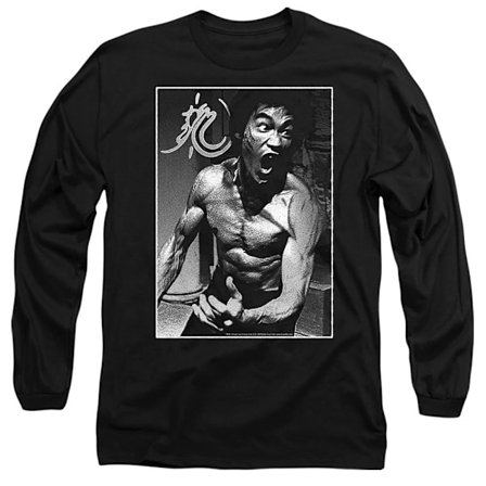 Bruce Lee Unisex Vuxen Focused Rage Långärmad T-shirt M Svart