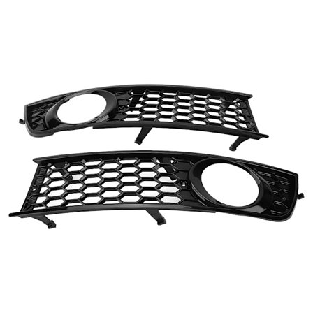 2 stk. tåkelysgrill for støtfanger foran på bil, nedre side, tåkelysgrill for Audi A4 B6 2002-2005