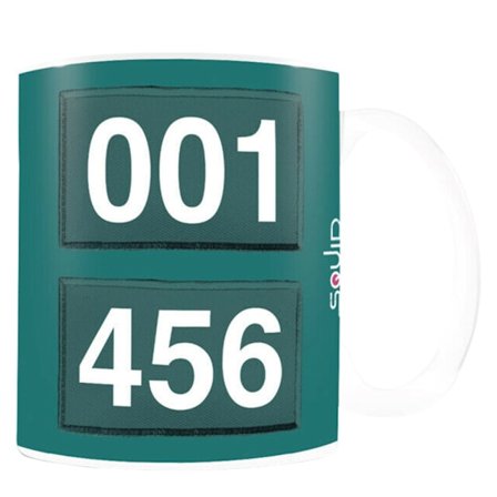 Squid Game Numbers Mug En Storlek Vit