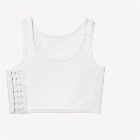Åndbar brystbinder til kvinder, side-spænde, korte vesttoppe, brystbinder-undertøj, tanktoppe, trådløs bryst-bandage, hvid