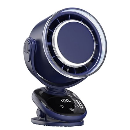 Genopladelig Clip-ventilator Digital Skærm 360 Graders Køling Væg Bord Hængende Ventilator 180 Grader Til Indendørs Udendørs Køling