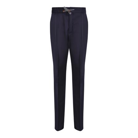 Brunello Cucinelli Straight cut Bukser in virgin wool by Brunello Cucinelli Blå, Herre Bukser
