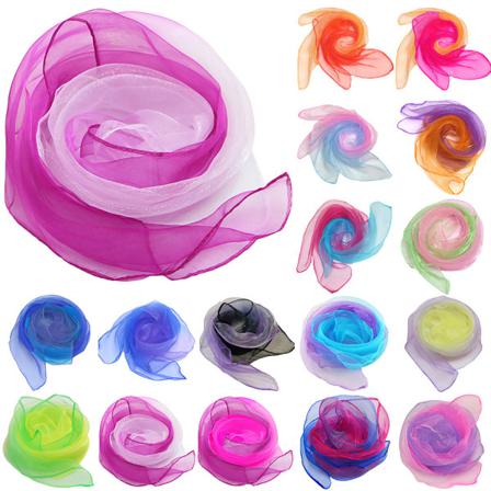 Gradient Sidenscarf För Kvinnor Sidenscarf Sjal Mode Retro Halsduk