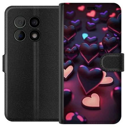 Kompatibel Tegnebogsetui til OnePlus OnePlus 10 Pro Midnatshjerter
