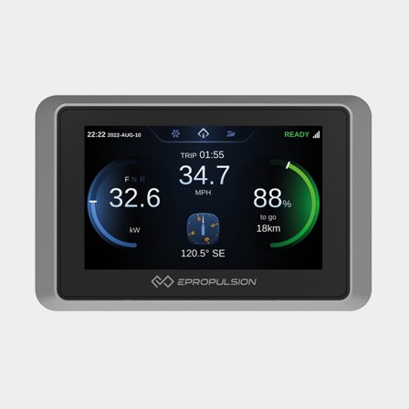 Smart display ePropulsion, voor binnenboordmotor, geschikt voor I-serie