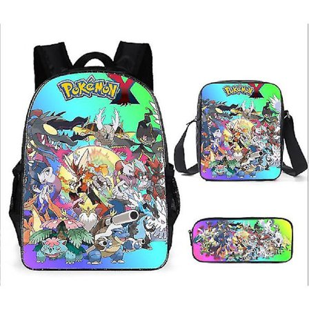 Sencu Pocket Pikachu 3-delad skolväska och set - perfekt för energiska barn