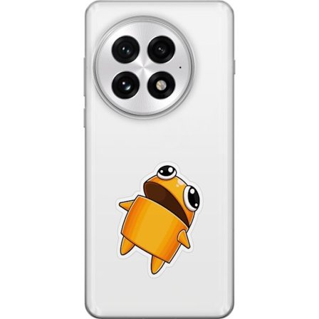 Kompatibel Mobilcover til OnePlus OnePlus 13 Orange tegnet figur med store øjne og dynamisk pose i legende stil