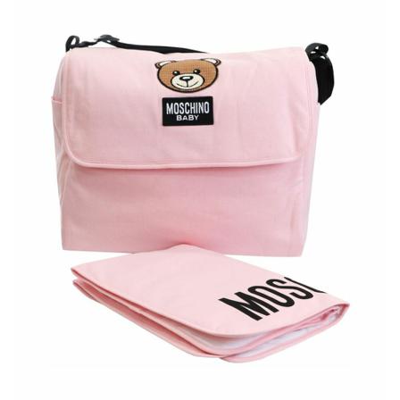 Moschino, Teddy Bear Logo birth bag Roze, Dames, Maat:ONE Size,stof