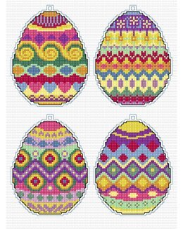 Plastcanvas Ostereier 4-er Pack - Orchidea