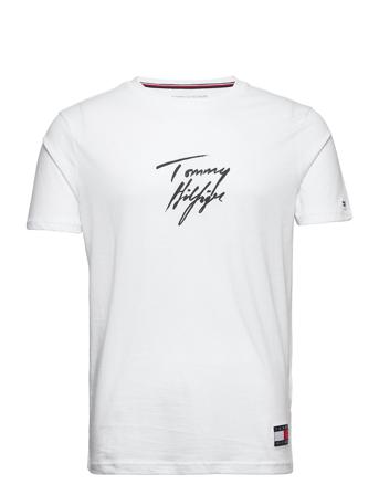 Cn Ss Tee Logo T-shirts Short-sleeved Hvit Tommy Hilfiger