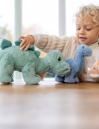 Teddykompaniet Dino, Brachiosaurus, Blå, Stor - Blue - 40 CM
