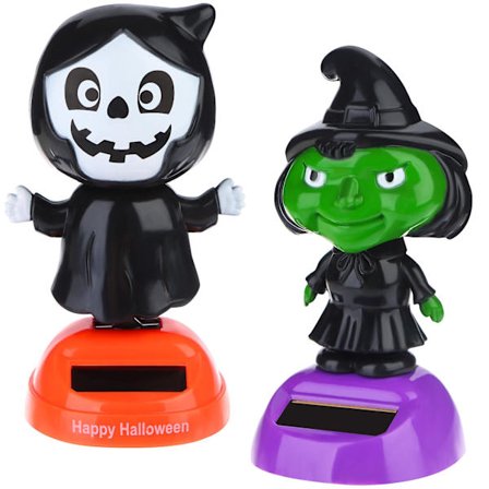 2 stk. Solar Legetøjsdukke Dansende Figur Legetøjsbil Instrumentbræt Danser Dekoration Ornament{hh]