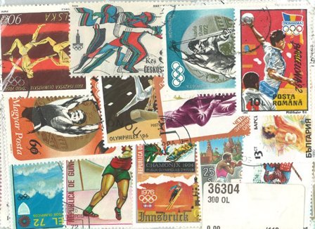 OL - 300 forskellige frimærker