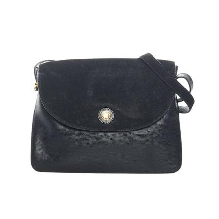 Fendi Vintage, Pre-owned Suede Leather Crossbody Bag Zwart, Dames, Maat:ONE Size