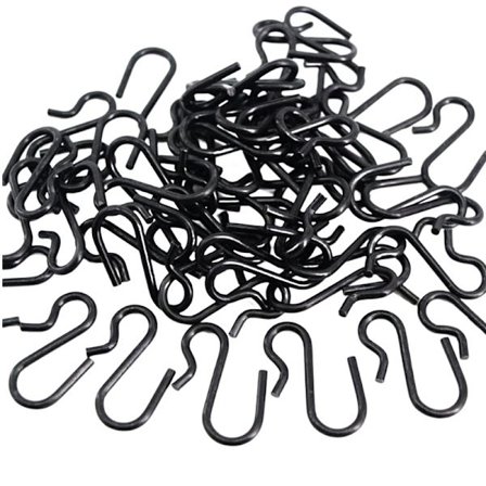 30 Stk Sorte Gardinkroge til stænger