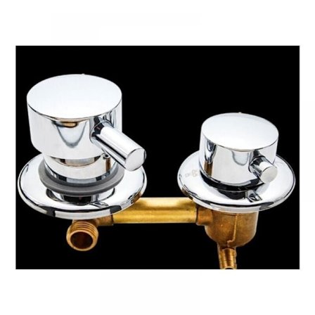 1 stk. 3-vejs udløb brusekabine, brusekabine mixer, gevind/intubation vand bruse mixer, til kabine eller hammam intubation 12-12.5cm