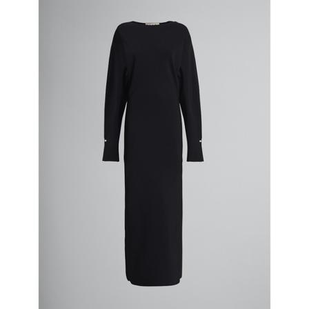 Marni Stretch Viscose Cady Kjole Sort, Dame, Størrelse: L