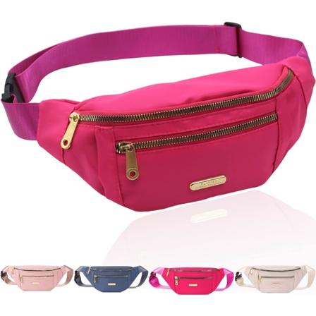 Fanny Pack Muodikas Vyötärölaukku Rentouttava Matkustajan Vatsalaukku 3 Vetoketjutaskulla Naisille Miehille Urheilu Juoksu Vaellus Lenkkeily Rose