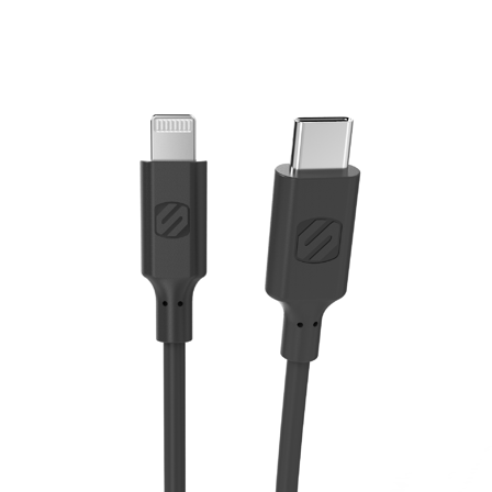 Scosche StrikeLine USB-kabel USB-C til Lightning, svart, Stikkontakter & kabler
