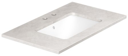 Gustavsberg Ducentic GB71DCWT80SG12 Stenbänkskiva 80 cm, grå, 1 ho, 2 blandarhål, Badrum