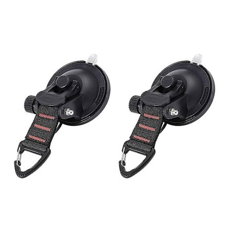 Sugerkopper med stropper D-ring, kraftige sugekopper, multifunktionelle camping sugekopper kroge til hjemmet udendørs bil varevogn lastbil markise båd