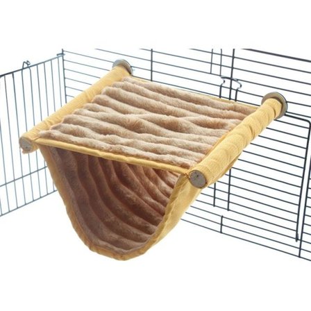 Våningssäng Hängmatta, Bur Sovande Säng, Lekplattform med Varm Fleece för Hamstrar, Möss(L)