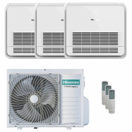 Condizionatore Hisense Console AKT trial split 12000+12000+12000 BTU inverter A++ unità esterna 8 kW 2023