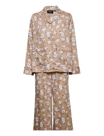 Isabella Lyocell Printed Flower Pajama Set Pyjamas Multi/mönstrad Lexington Home
