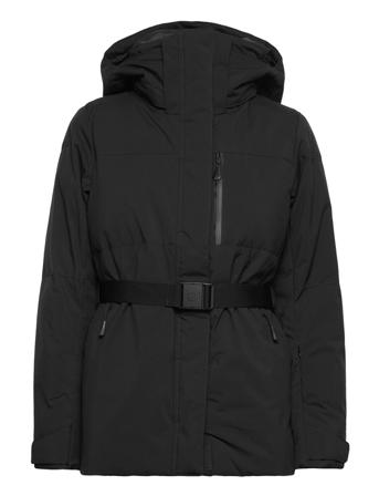 W Nora Long Puffy Jacket Outerwear Sport Jackets Svart Helly Hansen