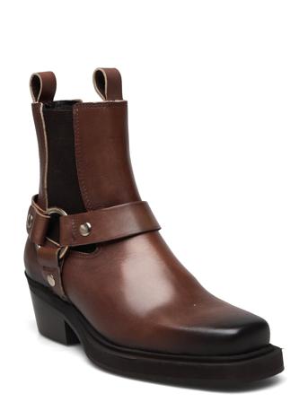 Dusty Buckle Two-T Shoes Boots Ankle Boots Ankle Boot - Heel Brun Pavement*Betinget Tilbud