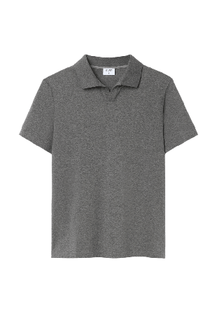 Filippa K Stretch Cotton Polo T-Shirt T-shirts Herr Grå S