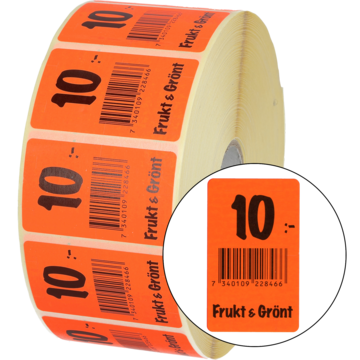 Etikett frukt & grønt 10: