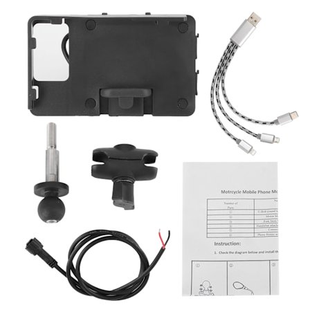 Moottoripyörän puhelimen navigointiteline USB-latausteline sopii K 1600GT/R 1200 RT/R 1250 RT
