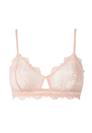 Understatement Lace Cut-out Triangle Bralette Bh Dam Beige XS